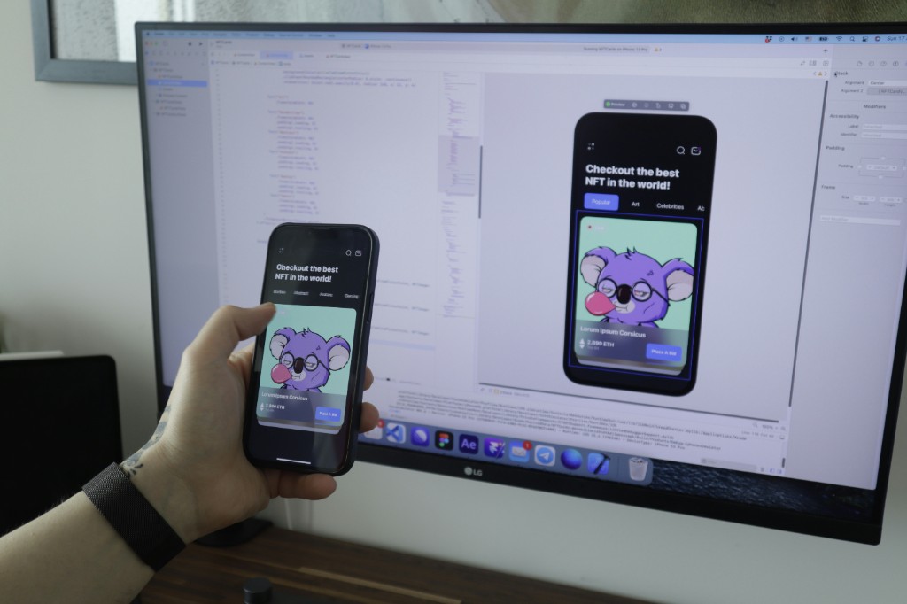 Desarrollo móvil: IDE en monitor y app en el smartphone